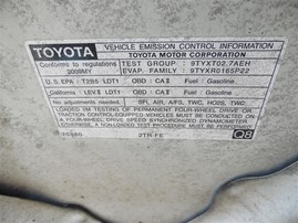 2009 TOYOTA TACOMA STD CAB WHITE 2.7 AT 2WD Z19886